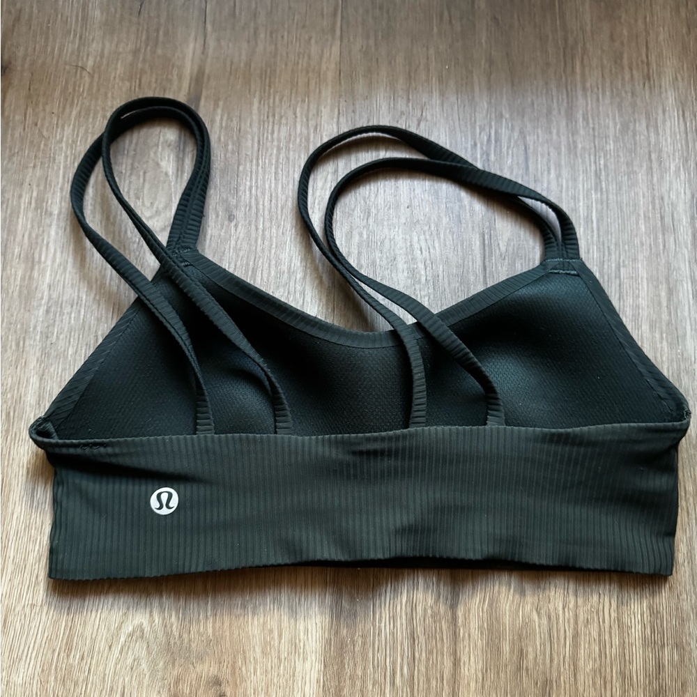 lululemon athletica Dark Green Strappy Sports Bra